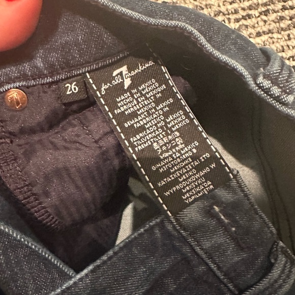 Seven for all mankind GENEVIEVE high rise cropped raw hem jeans size 26 - Picture 8 of 13